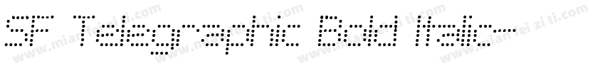 SF Telegraphic Bold Italic字体转换